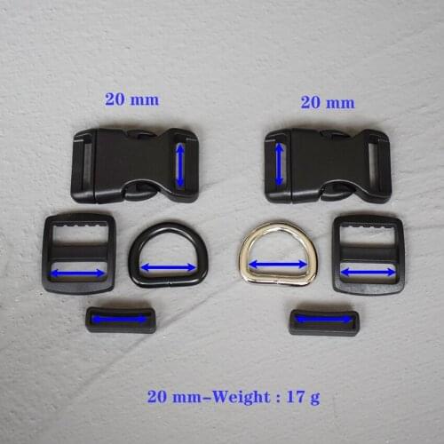 1 Set 20mm Plastic Buckle Strap Rectangular Buckle Adjuster For Bag Pet Dog Collar Necklace Sewing Handmade Accessory 4sP