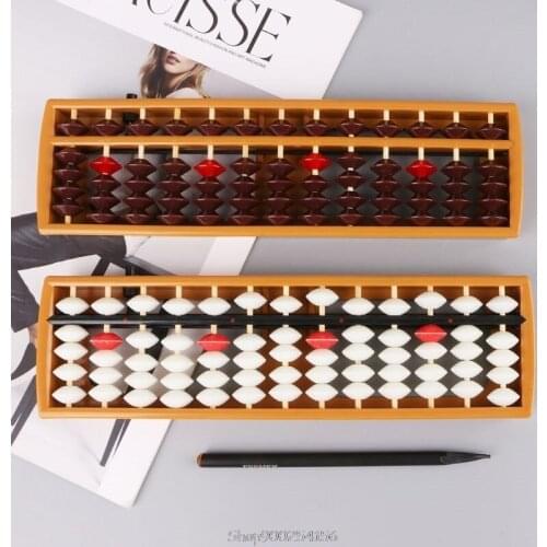 Portable Japanese 13 Digits Column Abacus Arithmetic Soroban Caculating School Math Learning Tool N06 20 Dropship