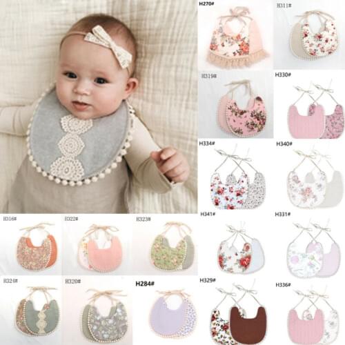 Pudcoco New Infant Baby Girl Boy Bib Kid Toddler Dinner Feeding Tassel Double-deck 100% Cotton Linen Burp Cloths Saliva towel