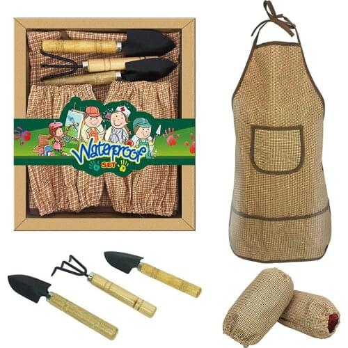 Luxury Childrens Garden Kit With Apron, Sleeve, Girl And Boy Garden Tools, Waterproof Apron Protection And Front excellently