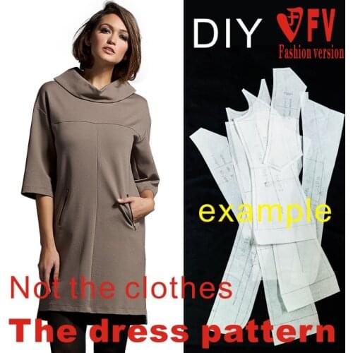 Clothing DIY The dress Dresses Sewing Pattern cutting drawing Dress Sewing Template BLQ-259