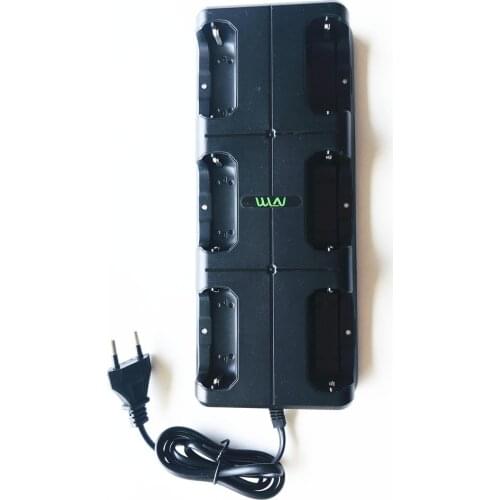 Six (6) Way Multi Charger for Walkie talkie WLN KD-C51 KD-C52 RADTEL RT12 RT15