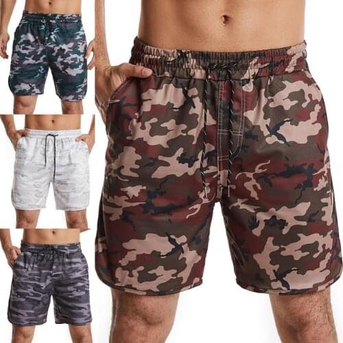 Camouflage Print Shorts Men Casual Shorts Summer Breathable Shorts Men Drawstring Shorts Fifth Pants Mens Shorts short homme