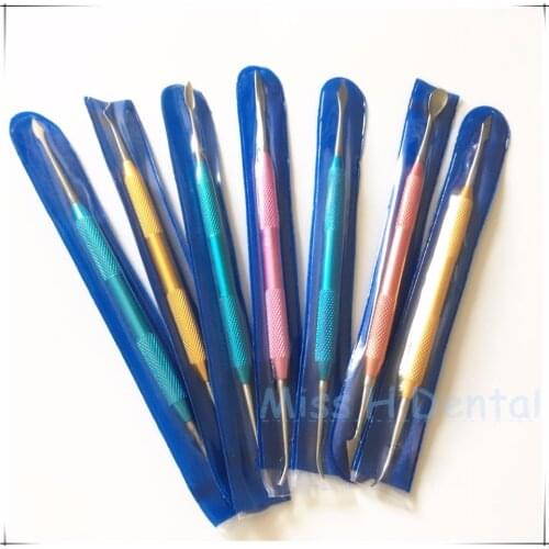 Dental Lab Stainless Steel Colorful Knife handle Wax Plaster Carving Tool Set 7
