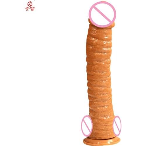 Jiuai Sex Products 33CM Artificial Real Huge Realistic Dildo Female Masturbator Adult Toys for Woman Vagina Anal Massage