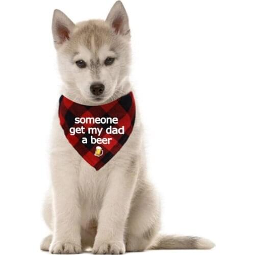 Pet Dogs Triangle Scarf Letter Print Classic Lattice Bibs Collar Scarfs For Dog Cat Dress Up Party Nylon Pet Accessories