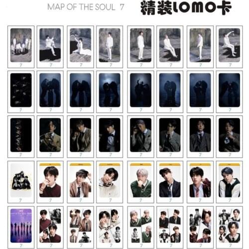 South Korean Groups KPOP Map of The Soul 7 SUGA JIN JUNGKOOK JIMIN JHOPE V RM Photo Cards Lomo Card Postcard Toy Gift