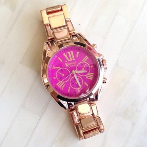 Relogio Vogue Gold Bracelet Watch for Women Luxury Fashion GENEVA Cheap Quartz Wristwatch