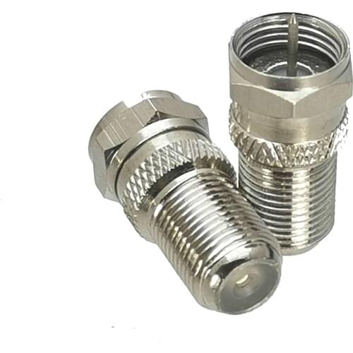 1Pcs F TV Male Plug to F TV Female Jack RF Adapter Connector Coaxial High Quanlity