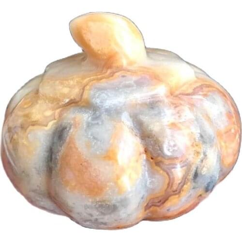 1pcs Pink Crystals Quartz Natural rose stones pumpkin All kinds of material Crystal Decoration Halloween Gift