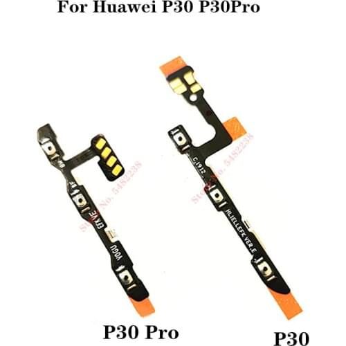 10 Pcs Original Power ON OFF Volume Side Buttons Flex Cable For Huawei P30 P30Pro Power Switch Side Key Connector