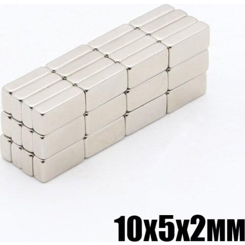 100pcs 10mm x 5mm x 3mm N35 NdFeB Rectangular magnets 10x5x3 mm Super Strong Neodymium magnet 10*5*2 mm Cuboid magnet