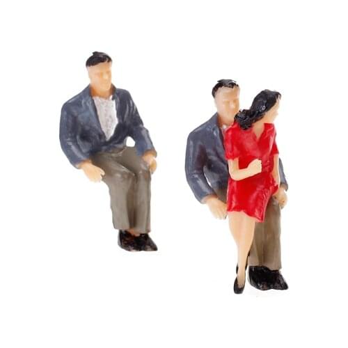 100pcs N Scale Model People Painted Figure Standing Pose Passenger Scenery