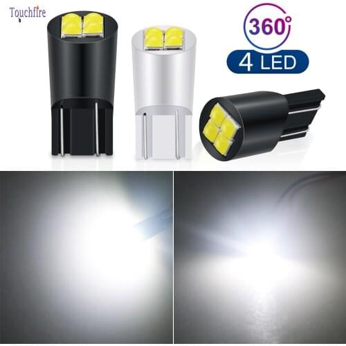 100pcs T10 W5W 194 168 LED Auto Wedge Interior License Plate Light Reading Marker Lamp Wedge Side Bulb Car Lights 6000K 12V