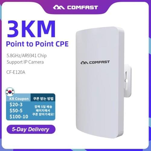 2P 1-3km Comfast CF-E120A wireless AP Wireless bridge Long Range CPE 5GWIFI Signal Booster Amplifier Outdoor wifi repeater Cover