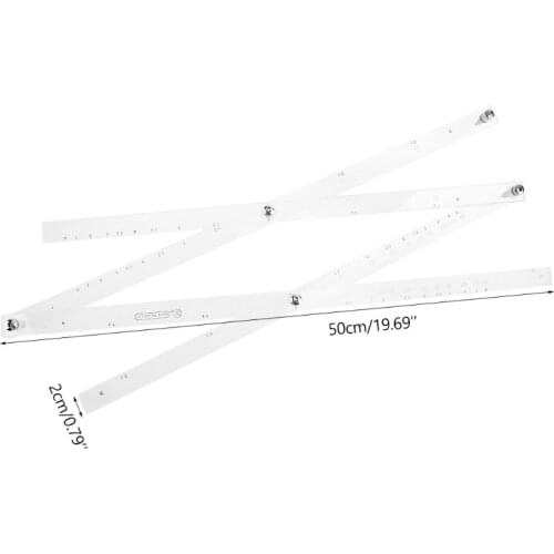 50cm Scale Excellent Folding Ruler Artist Pantograph Copy Rluers Draw Enlarger Reducer Tool for Office School Drawing