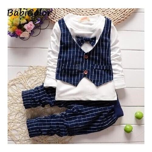 Baby boys 2pcs clothing sets newborn baby spring autumn cotton fashion shirt+pants casual tracksuits for boys toddler clothes