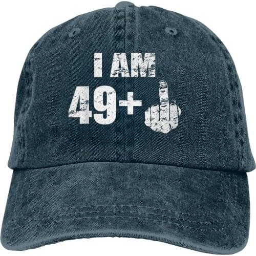 I Am 49 Plus Middle Finger Funny 50Th Birthday Gift Baseball Cap Men 50 Years Old Born in 1971 Caps Women Summer Snapback Caps