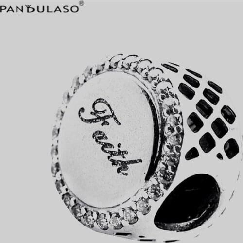 Beads For Jewelry Making Jesus Faith Charm Fits European Charms Bracelets Woman DIY Sterling Silver Jewelry