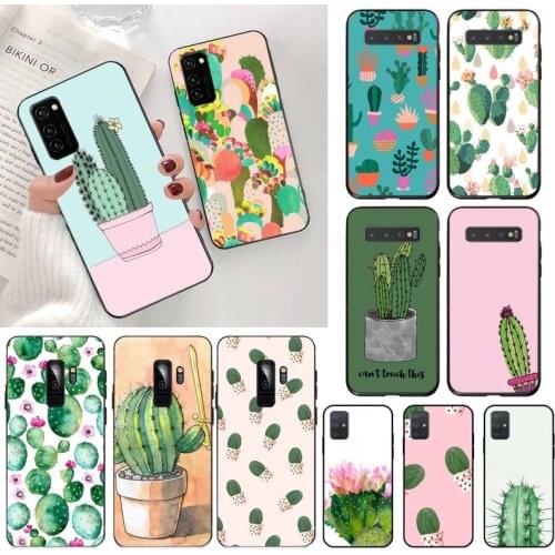 Lovely Cactus Phone Case for Samsung S20 plus Ultra S6 S7 edge S8 S9 plus S10 5G lite 2020