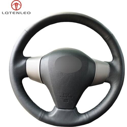 Black Genuine Leather Car Steering Wheel Cover For Great Wall C30 2010-2017 M1 M2 M4 Florid 2008-2013 Gwperi C20R Coolbear