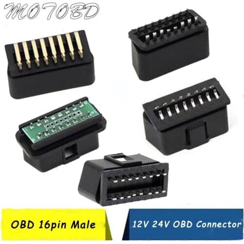 Optional 12V 24V OBD Male Plug OBD2 16Pin Connector OBDII Adaptor OBDII Connector J1962 OBD2 Connector