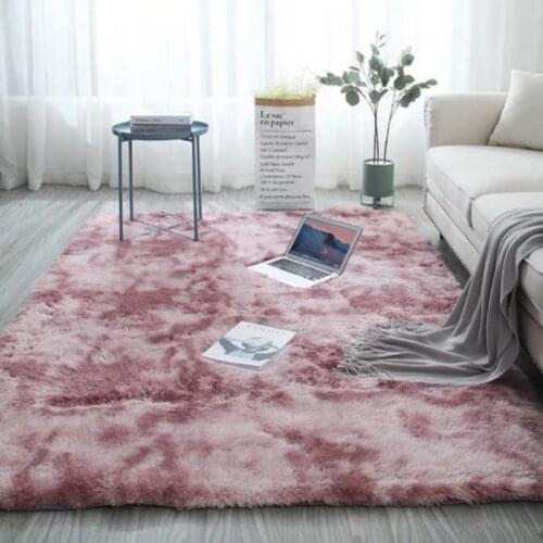 Tie-dye Carpet Shaggy Plush Floor Fluffy Printed Mats For Kids Faux Fur Area Rugs Living Room Mats Home Decoration