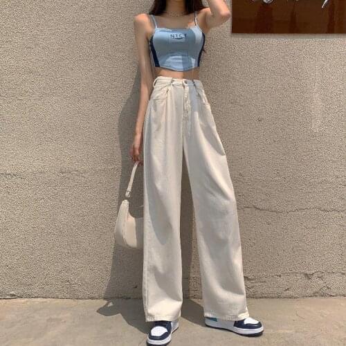 Baggy Jeans Women Pant High Waist All-Match Loose Denim Pant Casual Vintage Trousers Wide Leg Pants Jeans Vintage Clothes