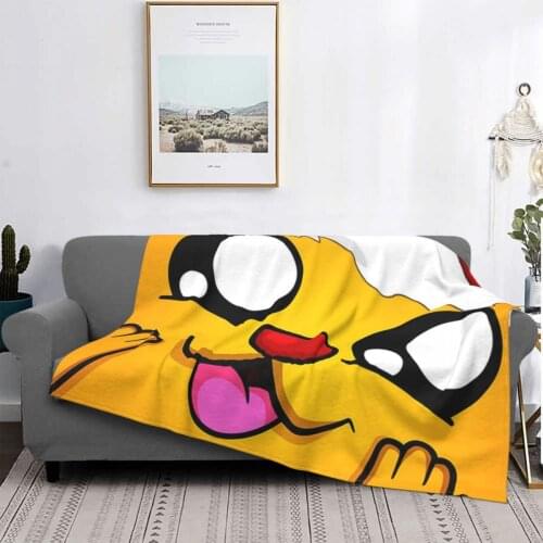 Mikecrack Cute Blanket Fleece Textile Decor Anime Dog Breathable Ultra-Soft Throw Blanket for Home Car Bedding Throws