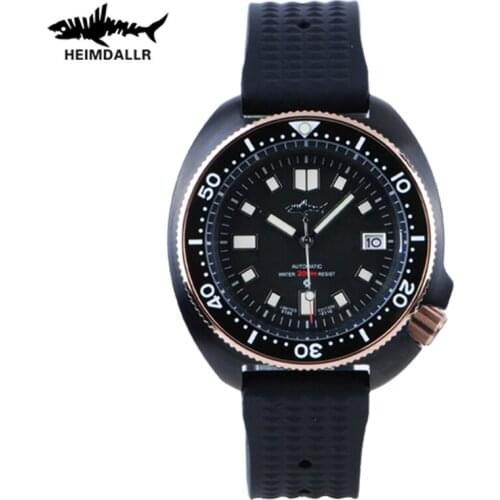HEIMDALLR Mens 200M Diving Watch Stainless Automatic Mechanical Mens Watch NH35 Sapphire Crystal C3 Super Luminous Diver Watch