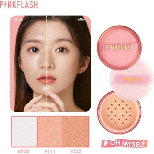 PINKFLASH Matte Loose Powder Oil Control Natural Long-lasting Smoke Hold Face Makeup Powder Base Waterproof Sweatproof TSLM2