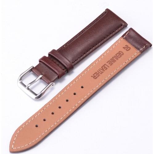 Genuine Leather Wristband 12mm 14mm 16mm 18mm 20mm 22mm Leather Replacement Bracelet Band For Samsung Huawei Casio Watch Strap