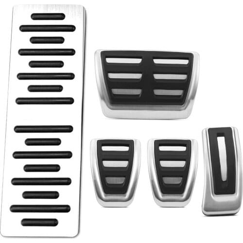 Car-styling Sport Gas Fuel Brake Clutch Foot rest Pedal modify Cover case For Audi Q3 2019-2020 auto accessories free shipping