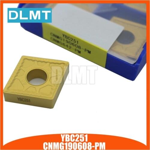 CNC turning inserts 10pcs/lot CNMG190608-PM YBC251 lathe cutting tools coated cemented carbide turning inserts steel finishing