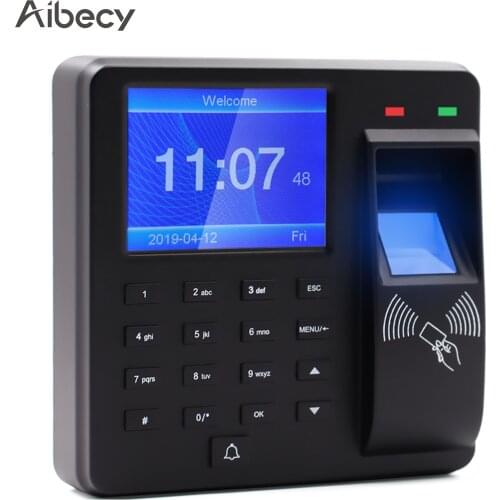Access Control Time Attendance Machine Fingerprint/Password/ID Card Recognition 2.4 Inch Screen Employee Checking-in Recorder