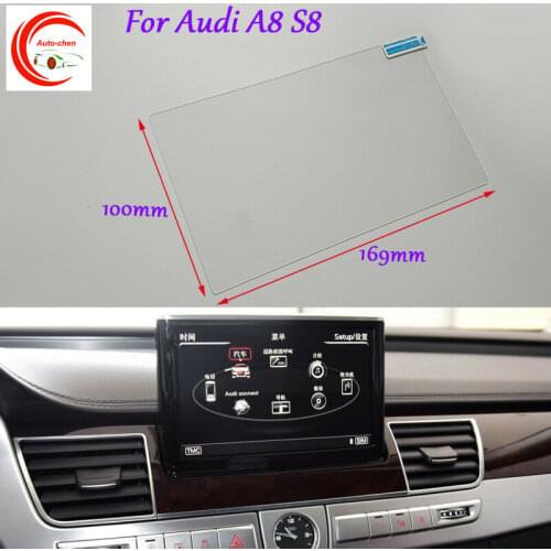 For Audi A8 S8 Car GPS Navigation Screen Glass HD Clear Protective Film 8 Inch Interior Sticker Accessories