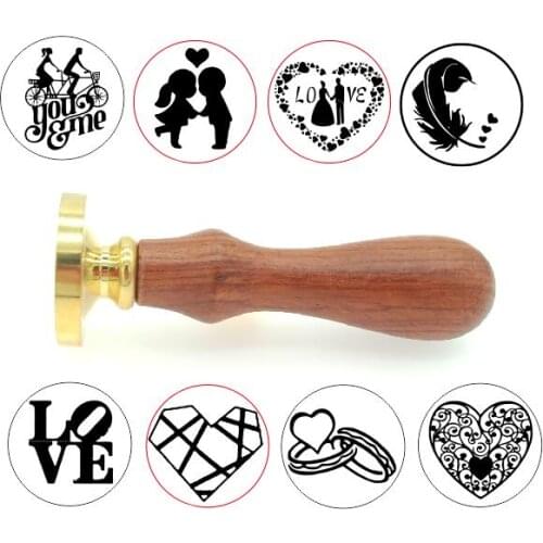 1pc Wedding romantic love Ring Wax Seal Stamp Retro Antique Sealing Wax Scrapbooking Stamps HEAD Wedding Decorative Invitation