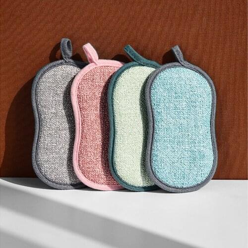 10pcs /4pcs Household Magic Sponge Kitchen Cleaning Cloth For Washing Dishes Scourer Pan Brush