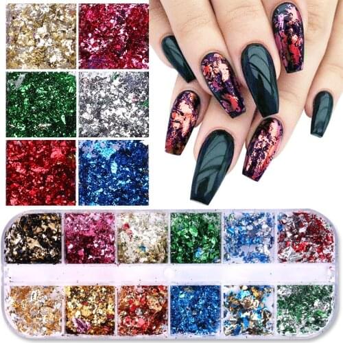 12 grid Nail Art gold foil-ZB01 nail art gold foil paper paper tin foil gold and silver foil paper gold foil nail stickers,HGty5