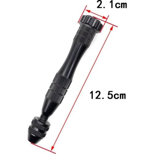 125mm Precision Pin Vise Model Tool High Quality Drill Shank Drilling Tools Black Alloy Steel Model Drill Hand Tools