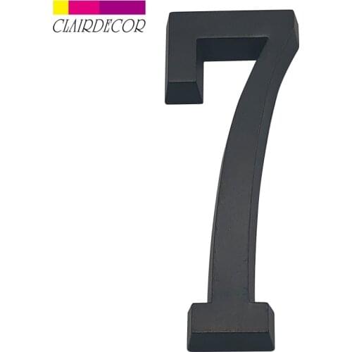 4 in 101mm House Number Door Address Number Sticker Or Screw Mounted Zinc Alloy Satin Nickel Mailbox Address Sign #0-9