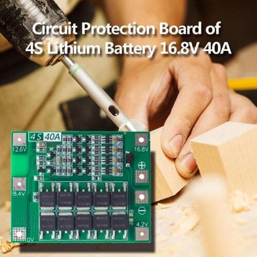 4S 40A Li-ion Lithium Battery Charger Protection Board 16.8V Motor BMS 14.8V For Drill Enhance/Balance S1X9