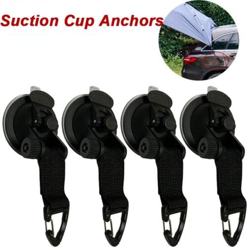 6 Pcs Outdoor Suction Cup Anchor Securing Hook Tie Down Camping Tarp As Car Side Awning Pool Tarps Tents Securing Hook Universal