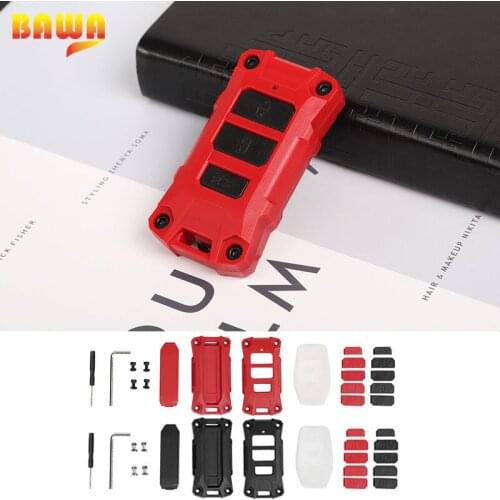 BAWA Personalized 3 button Car Key Fob Case Remote Key Shell Cover for Jeep Wrangler JL 2018 Car-styling Replacement Accessories