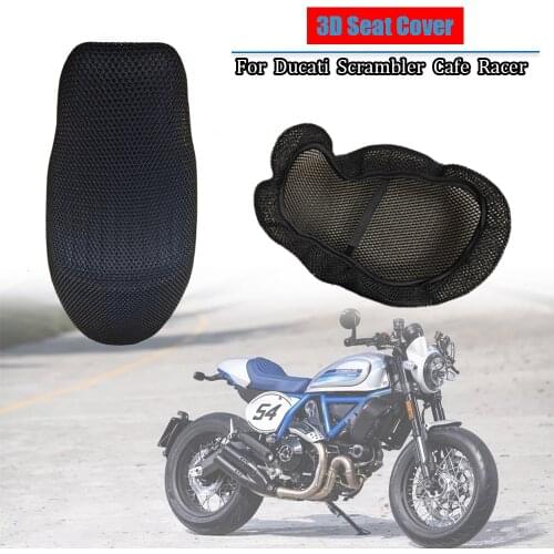 For Ducati Scrambler Cafe Racer Rear Seat Cowl Cover Waterproof Sunproof Insulation Net 3D Mesh Protector Motorcycle Accessories