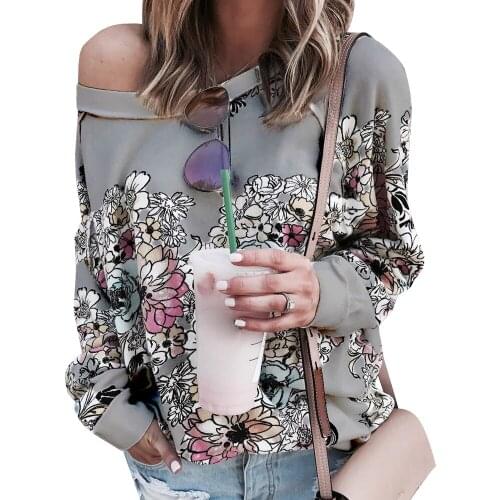 Floral Printed t Shirt Women Oversized T-shirt O-neck Printed Fashion Loose Tee Top Autumn Women Outfits Long Sleeve tShirt