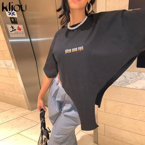 Женские базовые футболки Kliou China At AliExpress