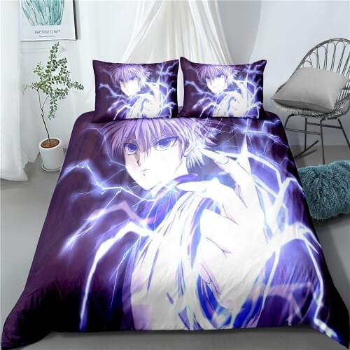 Full-time Hunter Cartoon Sci-Fi Daily Comic Series Printed Brushed Bedding Set Quilt Cover + Pillow Cover US AU Europe Size