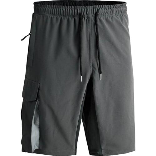 QSuper Summer Quick-Dry Men Short Pants Thin Cool Elastic Waist Mens Pant Zipper Pocket Casual Sports Light Shorts Men Clothing