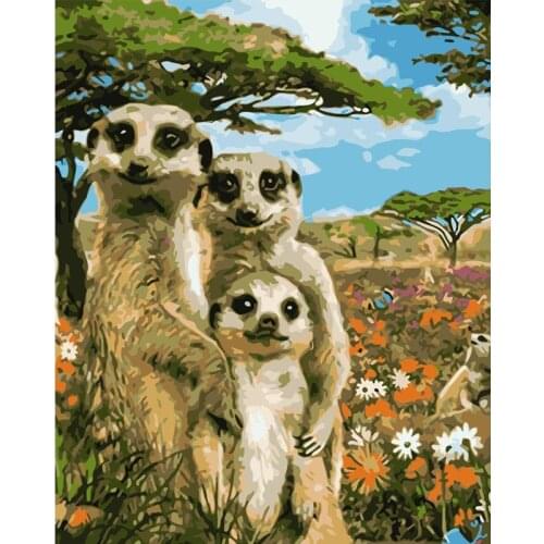 DIY Painting By Numbers Cheetah Drawing On Canvas HandPainted Painting Art Gift DIY Home Decoration